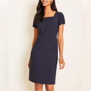 Ann Taylor Square Neck Sheath Dress - Size 10